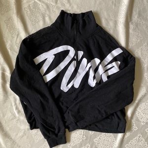 Victoria’s Secret pink mesh cropped sweater